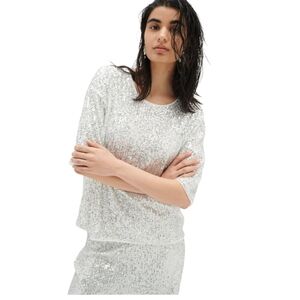 NWOT Gap Silver Sequin Top ✨🌴